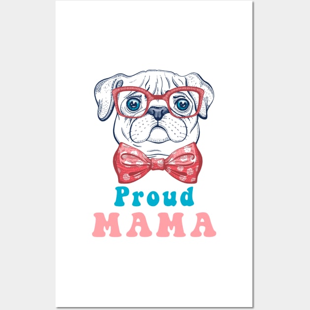 Groovy French bulldog mama - The nerdy French bulldog lover shirt Wall Art by Novelty-art